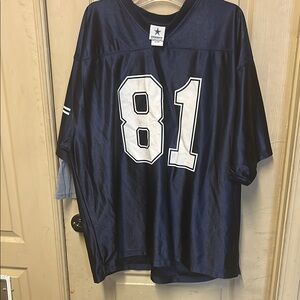 Blue and White Athletic Jersey Shirt
